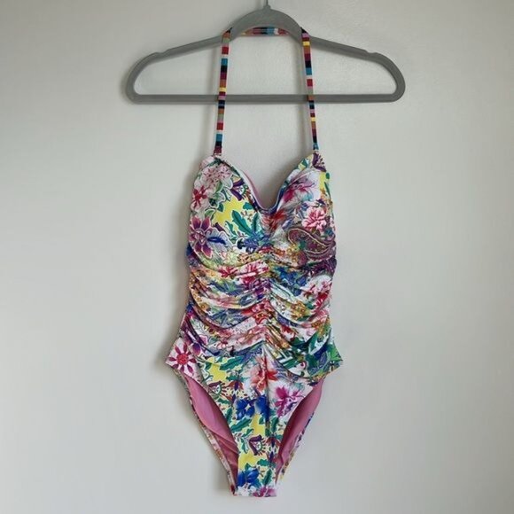 NWT Johnny Was Ruched Sweetheart One Piece in Locita - S - Picture 5 of 9